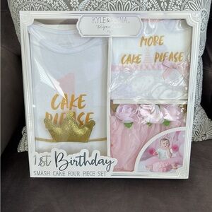 Kyle & Deena Signature 1st Birthday 4 Piece Set For Baby Girls